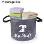 DOZCA Dog Toy Storage, Round Felt Dog Toy Bin Large for Puppy Gifts, Leashes and Food, Foldable Toy Storage for Dogs DOZCA Dog Toy Storage, Round Felt Dog Toy Bin Large for Puppy Gifts, Leashes and Food, Foldable Toy Storage for Dogs