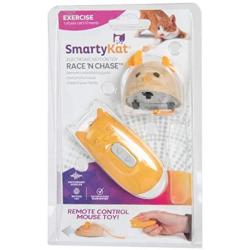 SmartyKat, Race N Chase, Electronic Motion Cat Toy, Moving Mouse, with Batteries and Remote Control