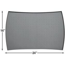 PetFusion Waterproof Pet Food Mat - (Multiple sizes for dogs & cats). FDA Grade Silicone [Superior Hygiene, Non-Toxic, Hypoallergenic, Multiple Sizes]