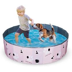 Dog Pools for Large Dogs - Kiddie Pool for Dog Swimming Pools Portable Bathtub Cute Dog Bath Tubs for Dogs, Cats and Kids