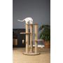 Prevue Pet Products 7150 Kitty Power Paws Multi-Platform Posts with Tassels Cat Scratcher, Natural