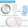 SIOMK Double Dog Cat Bowls, 2 in 1 Premium Pets Water and Food Bowl Set, Automatic Water Dispenser, Detachable Stainless Steel Bowl, Automatic Cat Feeder, Pet Food Water Bowls for Cats and Small Dog
