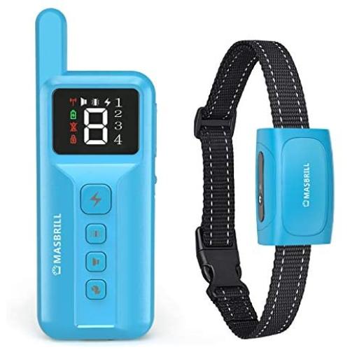 MASBRILL Dog Training Collar - Rechargeable and Waterproof Dog Collar with 3 Training Modes, Up to 1000Ft Remote Range
