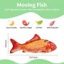 WOM Electric Fish Cat Toy Kicker Fish Toy Moving Wiggling Fish Realistic Interactive Flopping Pets Chew Bite Supplies
