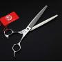 Purple Dragon 8.0 inch Dog Hair Cutting, Curved and Thinning Scissors Shear Pet Grooming Tool Kit
