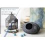 MEOWFIA Premium Felt Cat Bed Cave (Medium) - Handmade 100% Merino Wool Bed for Cats and Kittens
