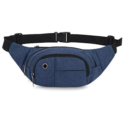 HenryDong Dog Training Rewards Cottton Bag, Multiple Pockets Treat Pouch for Toy with Large Space, Snack, Pet Dispenser Carry 2 Ways with Waist Belt, Shoulder Strap, Black, Grey, Blue