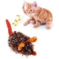 Gigwi Interactive Mouse Cat Toy, Squeaky Cat Toy with Real Mouse Electronic Sound, Automatic Moving Mouse Toy for Indoor/Outdoor Cats