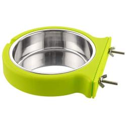 Guardians Crate Dog Bowl, Removable Stainless Steel Water Food Feeder Bowls Cage Coop Cup for Cat Puppy Bird Pets