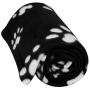 LuckyStone Warm Dog Cat Puppy Kitten Fleece Blankets Sleep Mat Pad Bed Cover with Paw Print Cushion Soft Pet Blanket for Small Animals