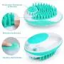 SyoLin 2 in 1 Pet Brush Bath Massage Brush,Shampoo Dispenser for Pet Grooming,Deshedding Soft Silicone Bristles Perfect for Washing,Massaging Hair,Remove Loose Fur (white)