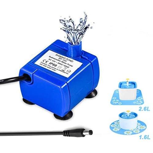 POOZPET Replacement Pump for 84oz/2.5L Cat Water Fountain 1.6L Pet Fountain, Quiet, Prevent Dry Fry and Long Lifespan