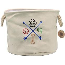 Open Road Brands Pet Toy Storage Basket - Great Addition to Home Decor for Pets