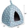 Hollypet Self-Warming 2 in 1 Foldable Comfortable Triangle Cat Bed Tent House, Diamond