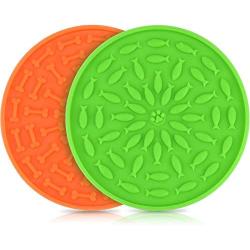KATUMO Dog Lick Pads, Dog Bathing Distraction Device Slow Eating Dog Mat for Pet Grooming, Bathing,Training, Lick Mat with Strong Suction Cups