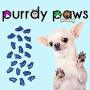 Purrdy Paws 40-Pack Soft Nail Caps for Dogs Claws Blue Glitter