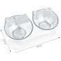 Elevated Cat Bowls with Raised Stand, 15° Tilted Cat Food & Water Bowl Set, Pet Feeding Bowls for Cats and Small Dogs