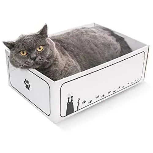Smartbean Cat Scratcher 2PCS with Cardboard Cat Scratch Box Reversible Corrugated Scratching Pad Durable,Cat Scratching Post Smartbean Cat Scratcher 2PCS with Cardboard Cat Scratch Box Reversible Corrugated Scratching Pad Durable,Cat Scratching Post