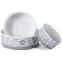 Bone Dry Paw Patch & Stripes Ceramic Pet Bowl & Canister Collection