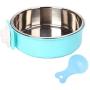 Crate Dog Bowl, Removable Stainless Steel Water Food Feeder Bowls Hanging Pet Cage Bowl Cage Coop Cup for Dogs Cats Puppy Rabbits Bird and Small Pets