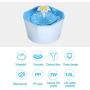 THMY Pet Water Fountain,1.6L Silent Automatic Cat & Dog Water Dispenser with 3-Layer Pet Drinker,Blue