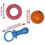 Jalousie Dog Plush Toy and Rope Toy Combos Dog Squeaky Toys for Small Medium Dog Puppy Mutt