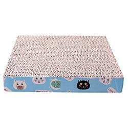MJEMS Cat Scratching Pads, Double-Sided Corrugated Horizontal Cat Scratcher Cardboard,Reversible Cat Scratcher Cardboard with Box, Cat Scratching Pad Corrugated Sofa Lounge Scratch Board