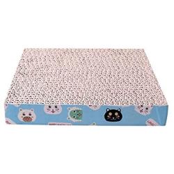 MJEMS Cat Scratching Pads, Double-Sided Corrugated Horizontal Cat Scratcher Cardboard,Reversible Cat Scratcher Cardboard with Box, Cat Scratching Pad Corrugated Sofa Lounge Scratch Board