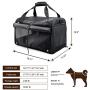 Loncarey Pet Travel Carrier Airline Approved, Folding Collapsible Pet Carrier Soft Sided Breathable for Cars Small Dogs Large Cats, Puppy of Less 35 Pounds