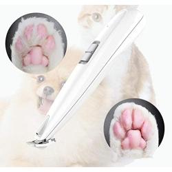 Joeoy Dog Clippers with LED Light, USB Rechargeable Cordless Low Noise Pet Grooming Clipper, Professional 2-Speed Pet Clippers for Trimming The Hair Around Face, Paws, Eyes, Ears, Rump