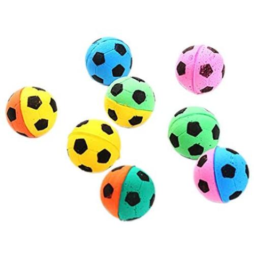 YIYI Cat Toys Balls Foam Soccer Ball Puppies Toys Random Color Pack of 20