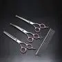 Dog Grooming Scissors Kit with Safety Round Tip, Heavy Duty Titanium Coated Pet Grooming Trimmer Kit - Thinning, Straight, Curved Shears Comb for Long Short Hair for Cat Pet ((3+1)PC) Dog Grooming Scissors Kit with Safety Round Tip, Heavy Duty Titanium Coated Pet Grooming Trimmer Kit - Thinning, Straight, Curved Shears Comb for Long Short Hair for Cat Pet ((3+1)PC)