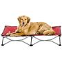 Carlson Pet Products Carlson Elevated Dog Bed, Indoor or Outdoor Dog Bed for Large Dogs, Red