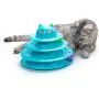 Vealind Pet Interactive Fun Roller Exerciser 3 Level Tower of Tracks Cat Teaser Ball Toy(Blue)