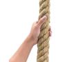 Aoneky Jute Rope - 1.18/1.5/2 Inch Twisted Hemp Rope for Crafts, Climbing, Anchor, Hammock, Nautical, Cat Scratching Post, Tug of War, Decorate (7/8 Inch x 96 Feet)