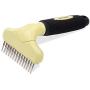 Fur-Tastic Double Row Undercoat Rake For Dogs, Long-Haired Dog Rake, Undercoat Rake For Dogs & Cats With Heavy Coat, Pet Brush To Reduce Shedding, Professional Quality Pet Grooming Brush