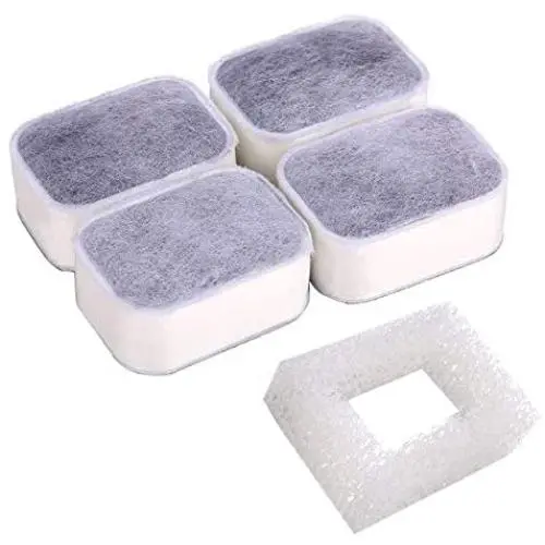 Pet Fountain Filters, Premium Replacement Pet Carbon Fountain Filters with 1Pcs Foam Filters 4Pcs Cotton Activated Carbon for Cats and Dogs Water Fountain Pet Fountain Filters, Premium Replacement Pet Carbon Fountain Filters with 1Pcs Foam Filters 4Pcs Cotton Activated Carbon for Cats and Dogs Water Fountain