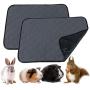 kathson Guinea Pig Training Pads, 2 Pack Highly Absorbent Reusable Washable Pet Pee Pads - 19.6 x 15.7 inch Training Pee Pad for Small Animals Protects Floors and Rugs. Easy Cleanup.