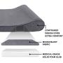 Furhaven Pet Dog Bed | Orthopedic Micro Velvet Ergonomic Luxe Lounger Cradle Mattress Contour Pet Bed w/ Removable Cover for Dogs & Cats, Gray, Large