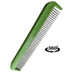 Pixikko Pet Grooming Comb with 360 Degree Rotating Pins for Cats, Dogs, and Other Small Animals Daily Grooming, Remove mat and tangles. 7-in, Green.