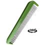 Pixikko Pet Grooming Comb with 360 Degree Rotating Pins for Cats, Dogs, and Other Small Animals Daily Grooming, Remove mat and tangles. 7-in, Green.