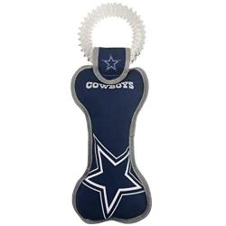 Pets First NFL Dallas Cowboys Dental Dog TUG Toy with Squeaker. Tough PET Toy for Healthy Fun, Teething & Cleaning Pets Teeth & Gum, one Size, DAL-3310