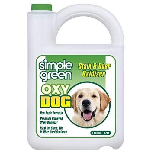 SIMPLE GREEN Oxy Dog Stain & Odor Oxidizer – Peroxide Cleaner for Urine, Feces, Vomit, Drool (1 gallon Refill) (2010000415306)