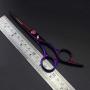 Freelander Pet Grooming Scissors Set 5PCS Stainless Steel Pet Trimmer Kit Hair Care for Dog or Cat with 6 inch Cutting Scissors Thinning Shear Curved Scissors Grooming Comb (purple)