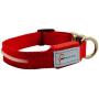 Pet Industries Metal Buckle LED Dog Collar, USB Rechargeable, Available in 7 Colors & 4 Sizes (X-Small [10-13.5'' / 25-34 cm], Crimson Red)