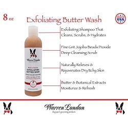 Warren London 8oz Butter Combo - Premium Dog Shampoo & Conditioner - Exfoliating Wash with Fragrant Leave in Conditioner