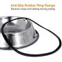 Vikedi Stainless Steel Dog Bowls for Medium/Large Dog, 40 Oz Stainless Steel Bowls with Anti-Skid Rubber Base for Food or Water Bowls, Pets Dog Feeder Bowl Dog Dish Reduce Spill, Set of 2