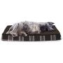 FurHaven Pet Dog Bed - Deluxe Orthopedic Faux Sheepskin and Plaid Pet Bed for Dogs and Cats, Java Brown, Medium