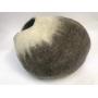 HIMAL 100% Natural Handmade Merion Wool Cat Cave, Bed from Nepal - Grey and White