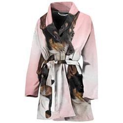 Toy Fox Terrier Dog Print Womens Bath Robe